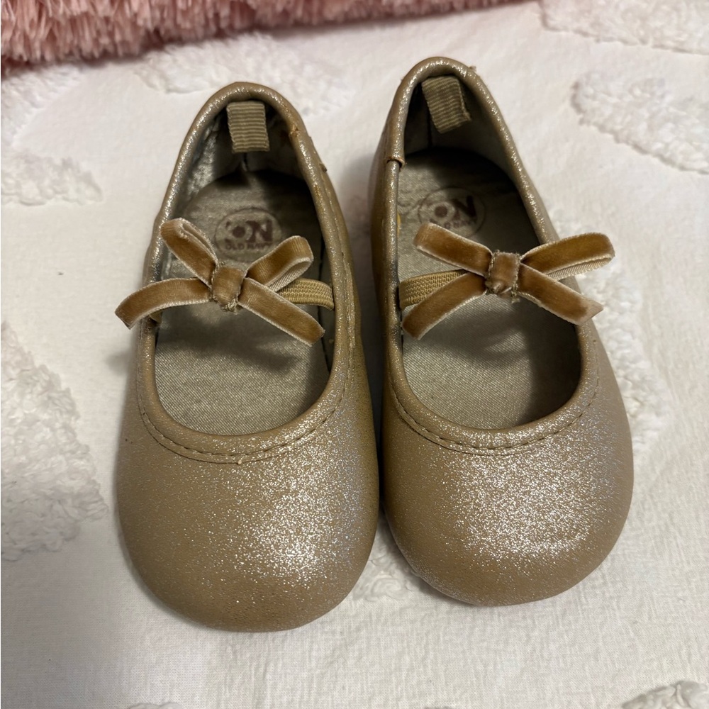 Old Navy Sparkly Gold Kids Dress Shoes